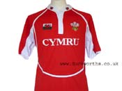 New Mens Red Wales Rugby Shirt